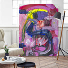 A Kiss in the Chaos by Janet London on GIANT ART - fluo pink abstract