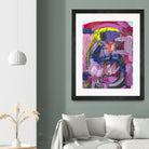 A Kiss in the Chaos by Janet London on GIANT ART - fluo pink abstract