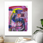 A Kiss in the Chaos by Janet London on GIANT ART - fluo pink abstract