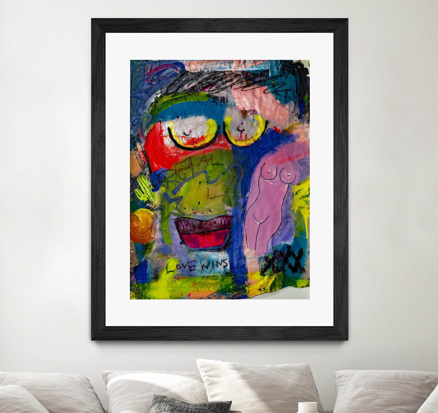 Love Wins (XXX) by Janet London on GIANT ART - flourescent colors abstract