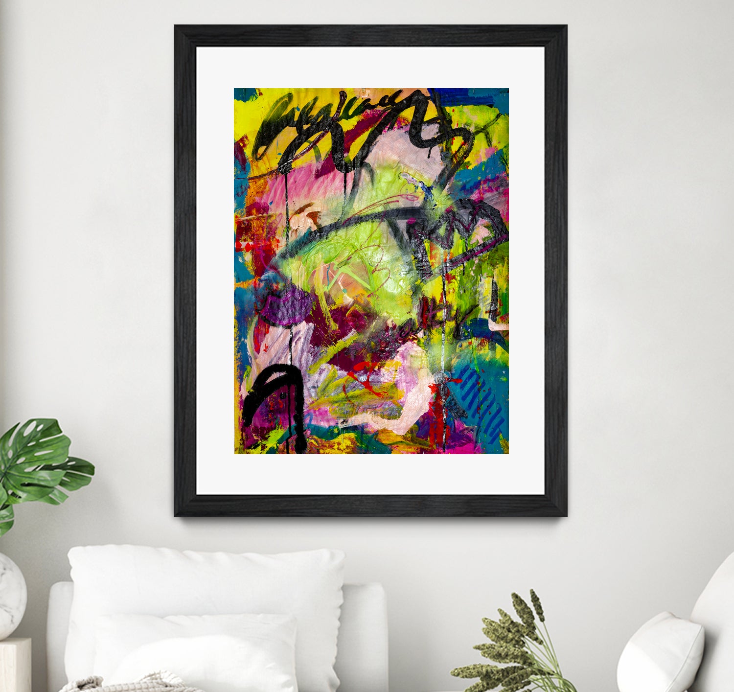 Festive Majesty by Janet London on GIANT ART - fluo yellow abstract