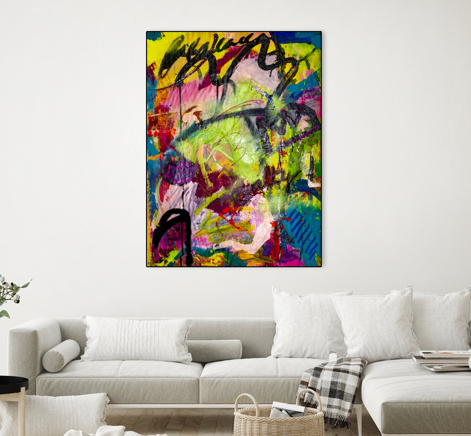 Festive Majesty by Janet London on GIANT ART - fluo yellow abstract