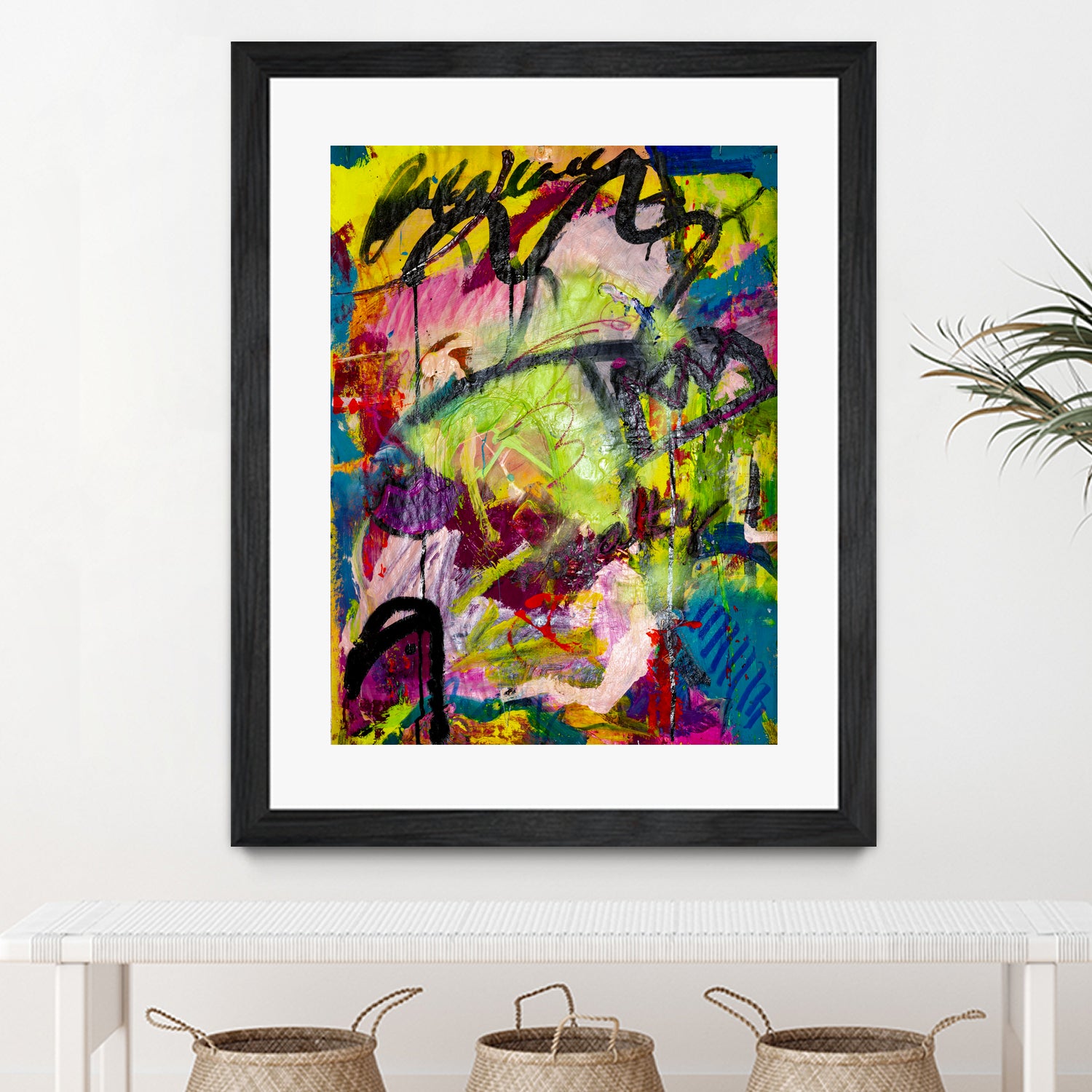 Festive Majesty by Janet London on GIANT ART - fluo yellow abstract