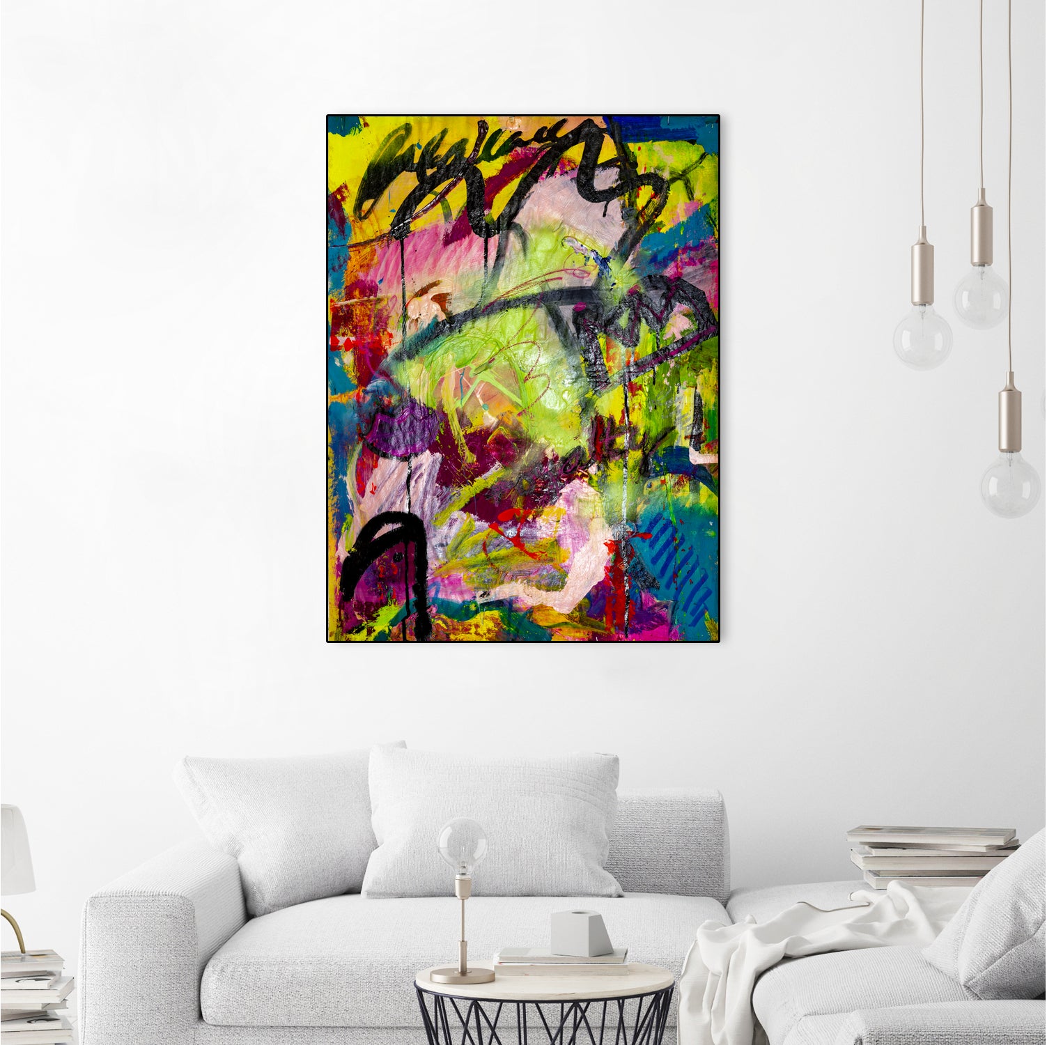 Festive Majesty by Janet London on GIANT ART - fluo yellow abstract