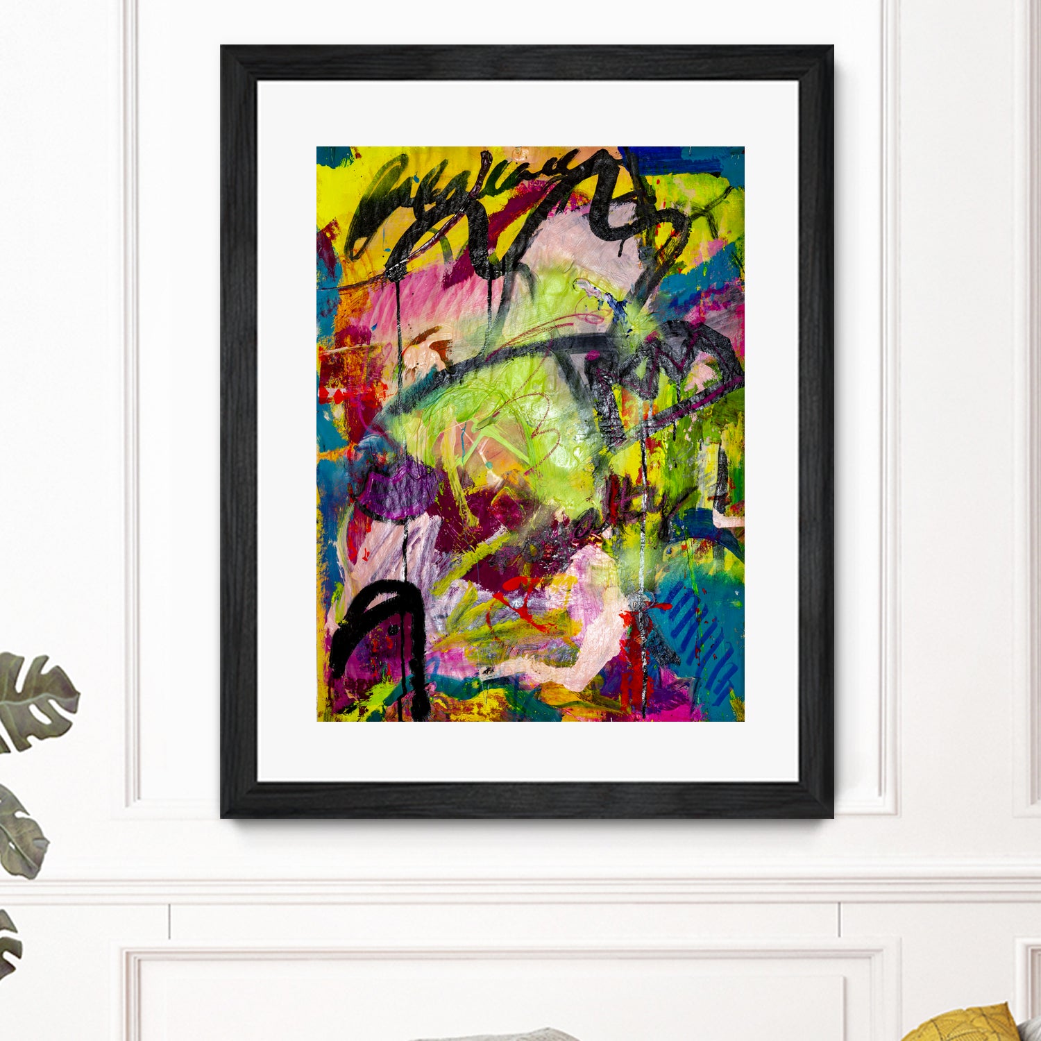 Festive Majesty by Janet London on GIANT ART - fluo yellow abstract