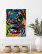 Inside the Chaos of Love by Janet London on GIANT ART - blue abstract