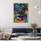 Inside the Chaos of Love by Janet London on GIANT ART - blue abstract