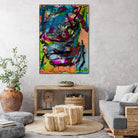 Inside the Chaos of Love by Janet London on GIANT ART - blue abstract