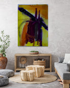 Sunset Bridge by Janet London on GIANT ART - purple abstract