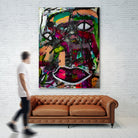 All Eyes On You by Janet London on GIANT ART - pink abstract