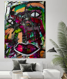 All Eyes On You by Janet London on GIANT ART - pink abstract