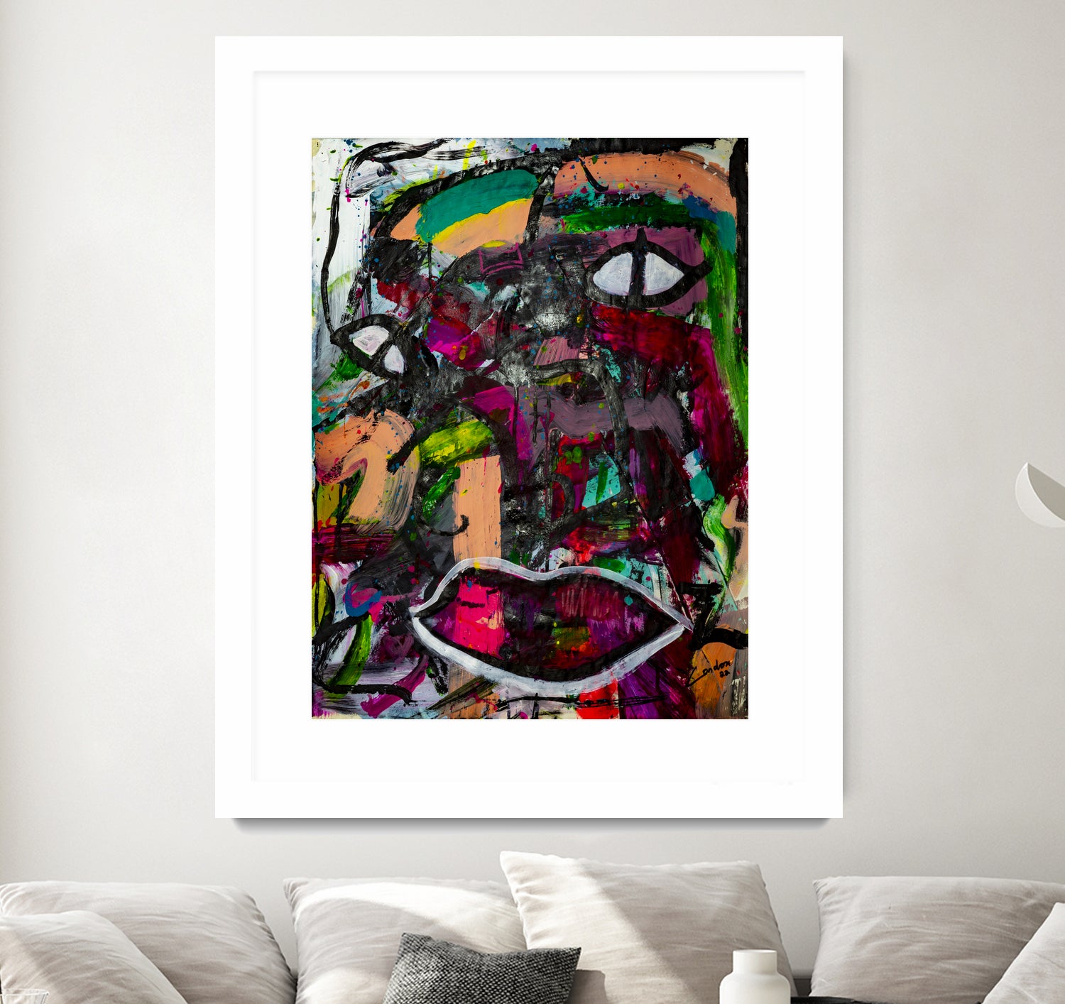 All Eyes On You by Janet London on GIANT ART - pink abstract