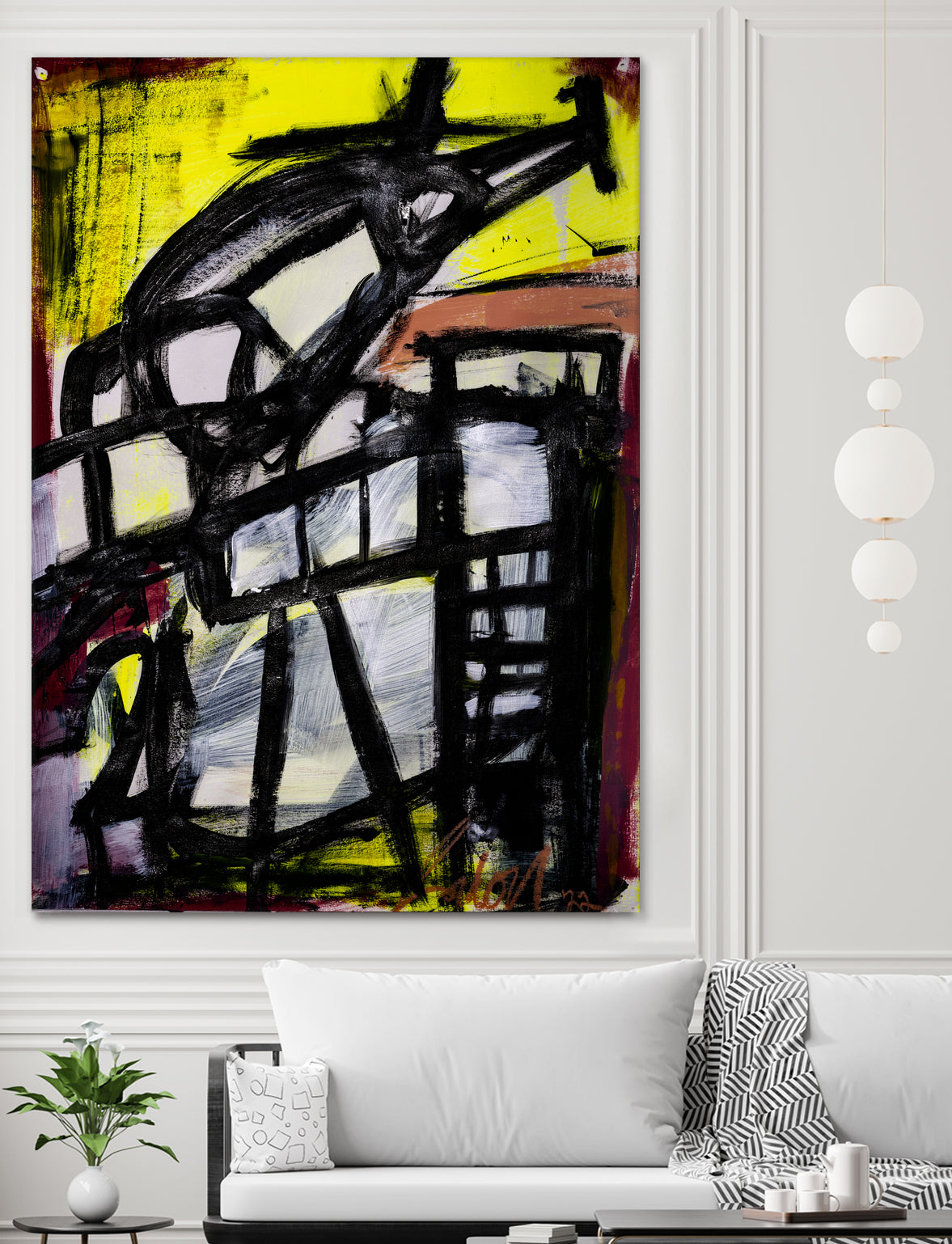 The Helicopter Comes Home by Janet London on GIANT ART - black abstract