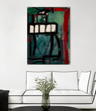 The Helicopter Comes Home No 2 by Janet London on GIANT ART - black abstract