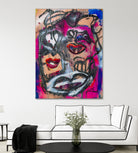 The Lips of Love by Janet London on GIANT ART - pink abstract