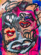 The Lips of Love by Janet London on GIANT ART - pink abstract