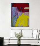 Red and Yellow Collide by Janet London on GIANT ART - yellow abstract