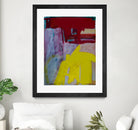 Red and Yellow Collide by Janet London on GIANT ART - yellow abstract