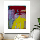 Red and Yellow Collide by Janet London on GIANT ART - yellow abstract