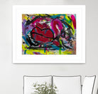 Love is in the Kiss by Janet London on GIANT ART - red abstract