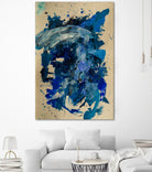 Feel the Ocean`s Power No 1 by Janet London on GIANT ART - blue abstract