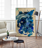 Feel the Ocean`s Power No 1 by Janet London on GIANT ART - blue abstract