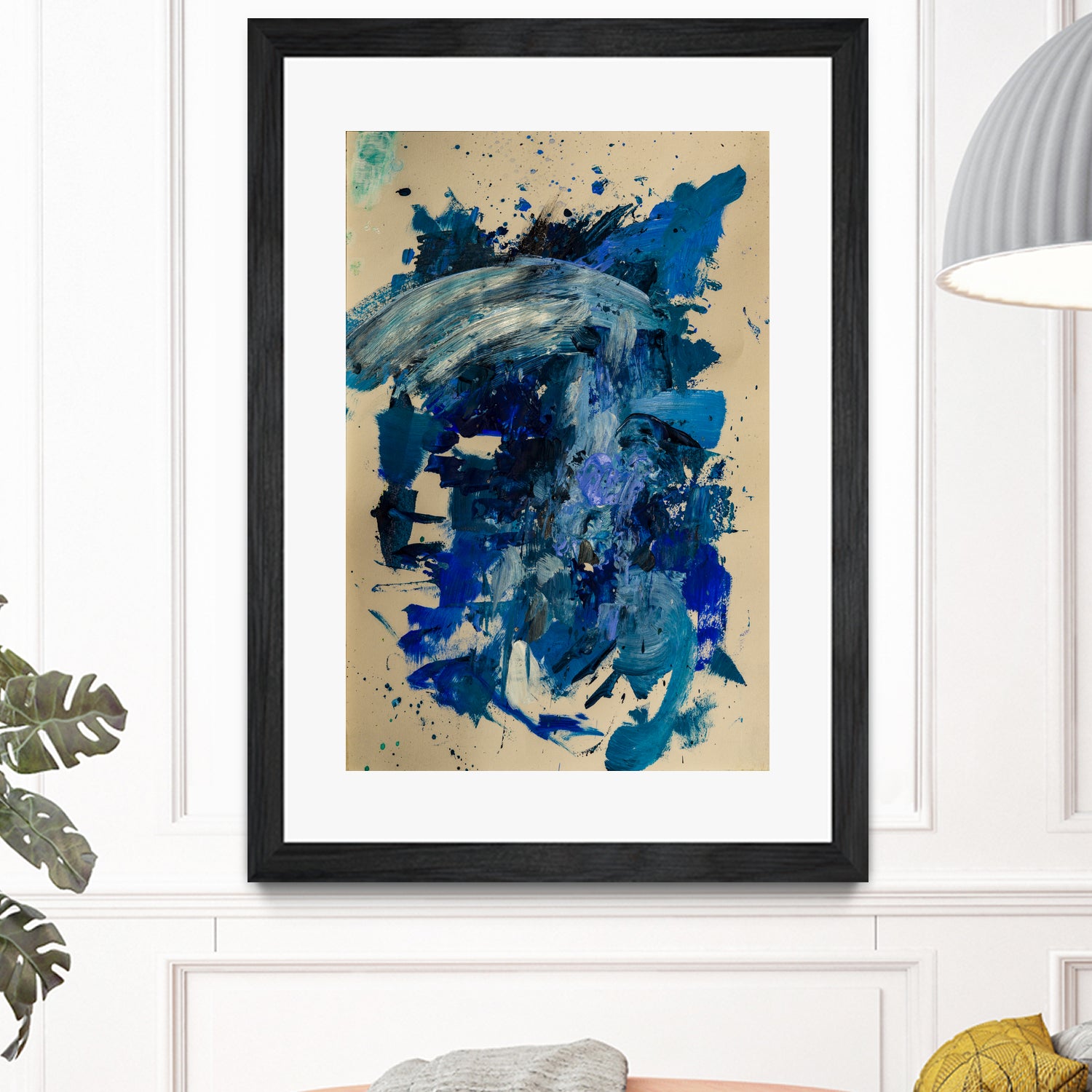 Feel the Ocean`s Power No 1 by Janet London on GIANT ART - blue abstract