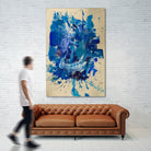 Feel the Ocean`s Power No 2 by Janet London on GIANT ART - blue abstract