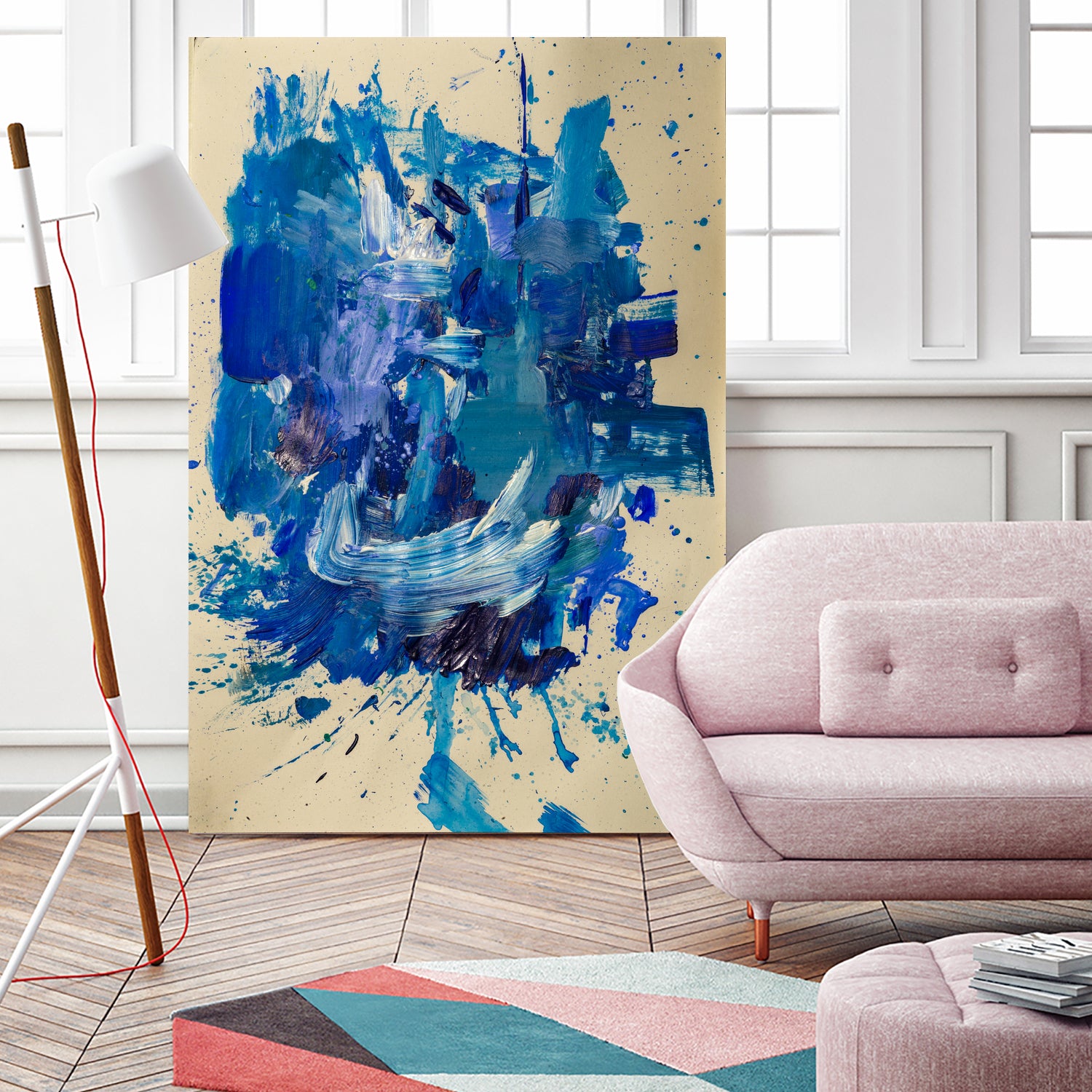 Feel the Ocean`s Power No 2 by Janet London on GIANT ART - blue abstract