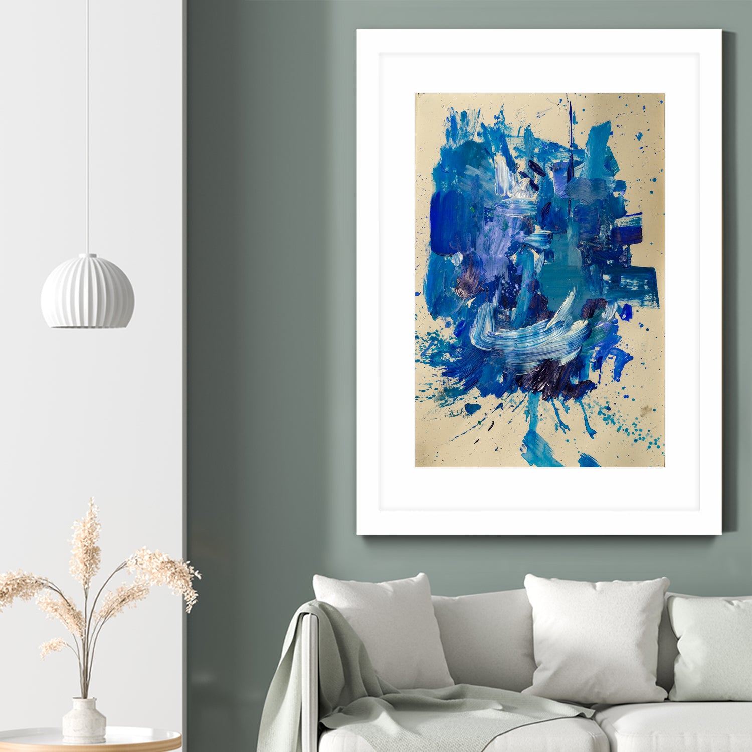 Feel the Ocean`s Power No 2 by Janet London on GIANT ART - blue abstract