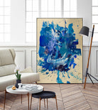 Feel the Ocean`s Power No 2 by Janet London on GIANT ART - blue abstract