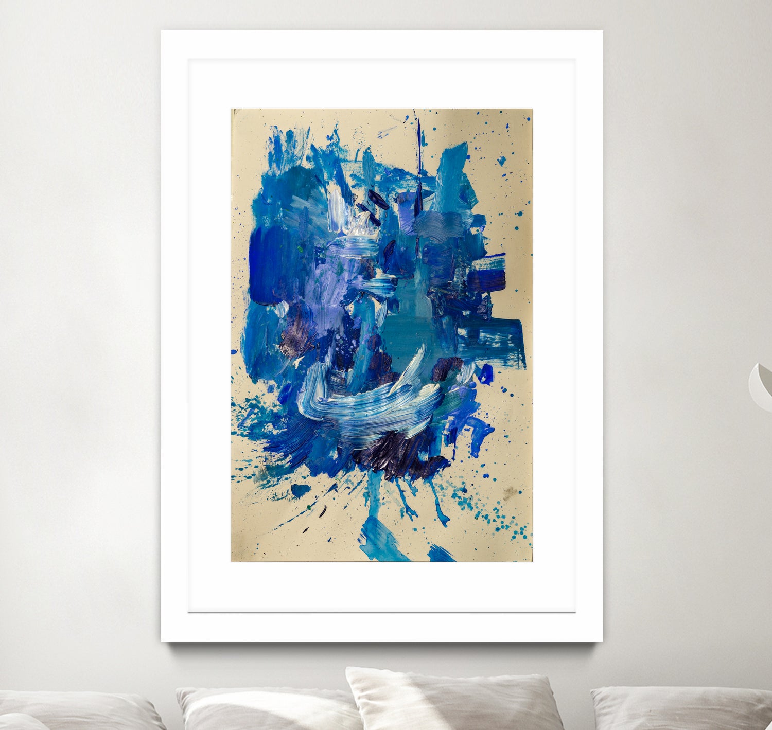 Feel the Ocean`s Power No 2 by Janet London on GIANT ART - blue abstract