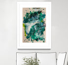 Endless Turquoise and Green No 1 by Janet London on GIANT ART - green abstract