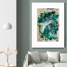 Endless Turquoise and Green No 1 by Janet London on GIANT ART - green abstract