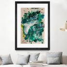 Endless Turquoise and Green No 1 by Janet London on GIANT ART - green abstract