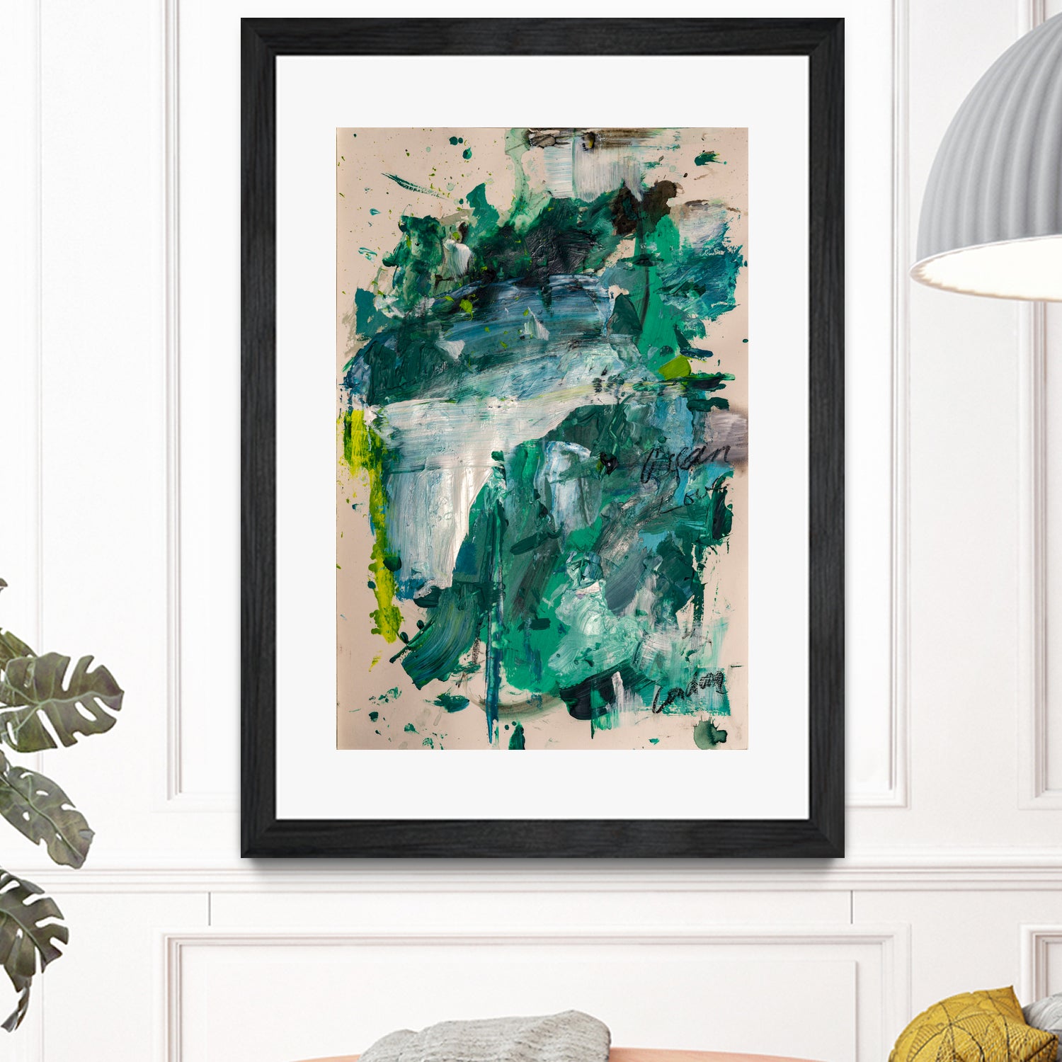 Endless Turquoise and Green No 1 by Janet London on GIANT ART - green abstract