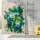 Endless Turquoise and Green No 2 by Janet London on GIANT ART - green abstract