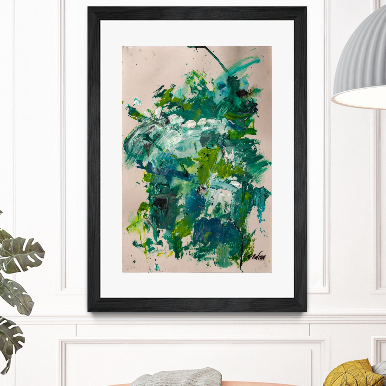 Endless Turquoise and Green No 2 by Janet London on GIANT ART - green abstract