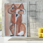 Abstract red fox by Janet London on GIANT ART - rust abstract fox