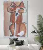 Abstract red fox by Janet London on GIANT ART - rust abstract fox