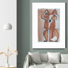 Abstract red fox by Janet London on GIANT ART - rust abstract fox