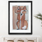 Abstract red fox by Janet London on GIANT ART - rust abstract fox