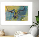 Bullseye by Janet London on GIANT ART - blue abstract bull