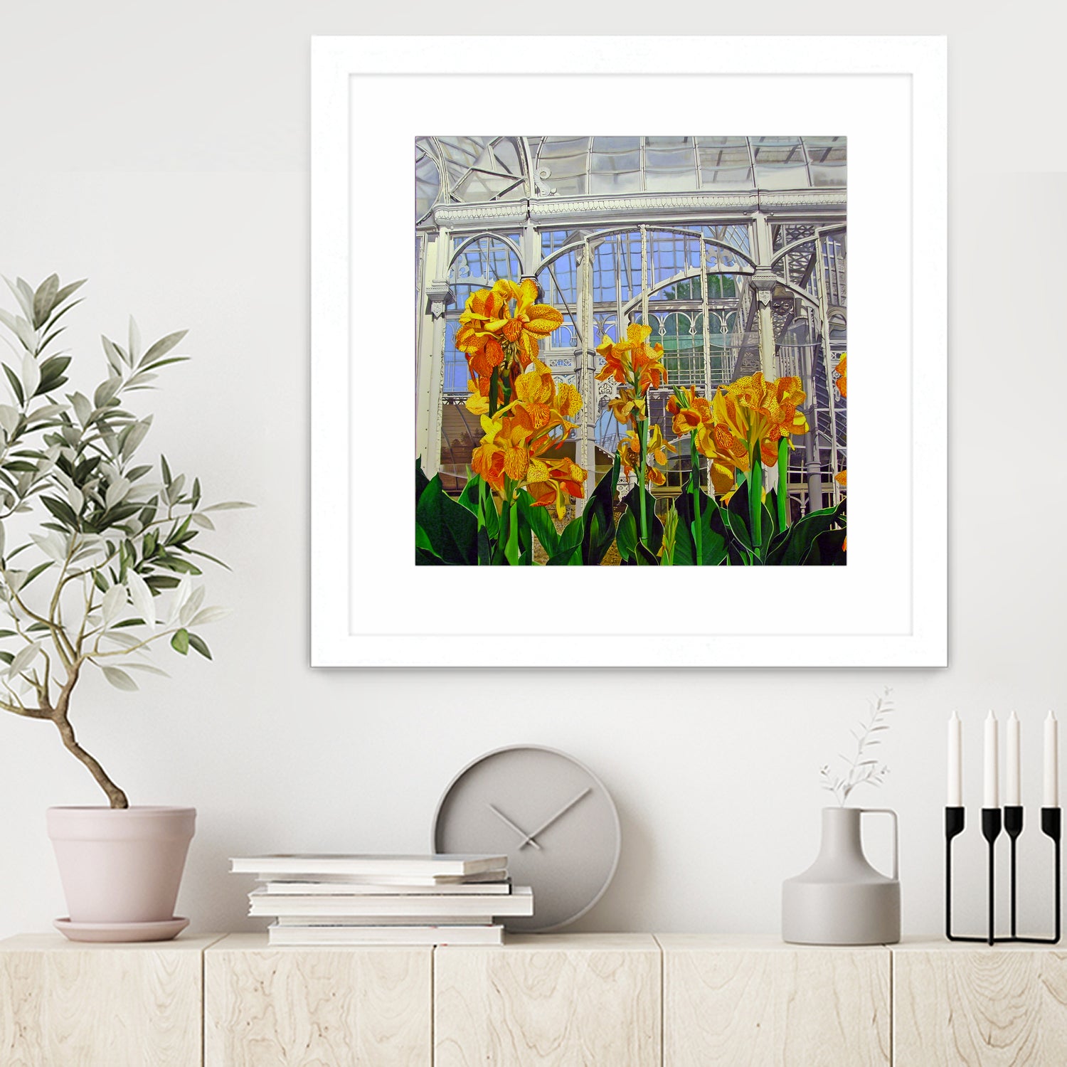 Victorian Greenhouse by Matthew Holden Bates on GIANT ART - white botanical