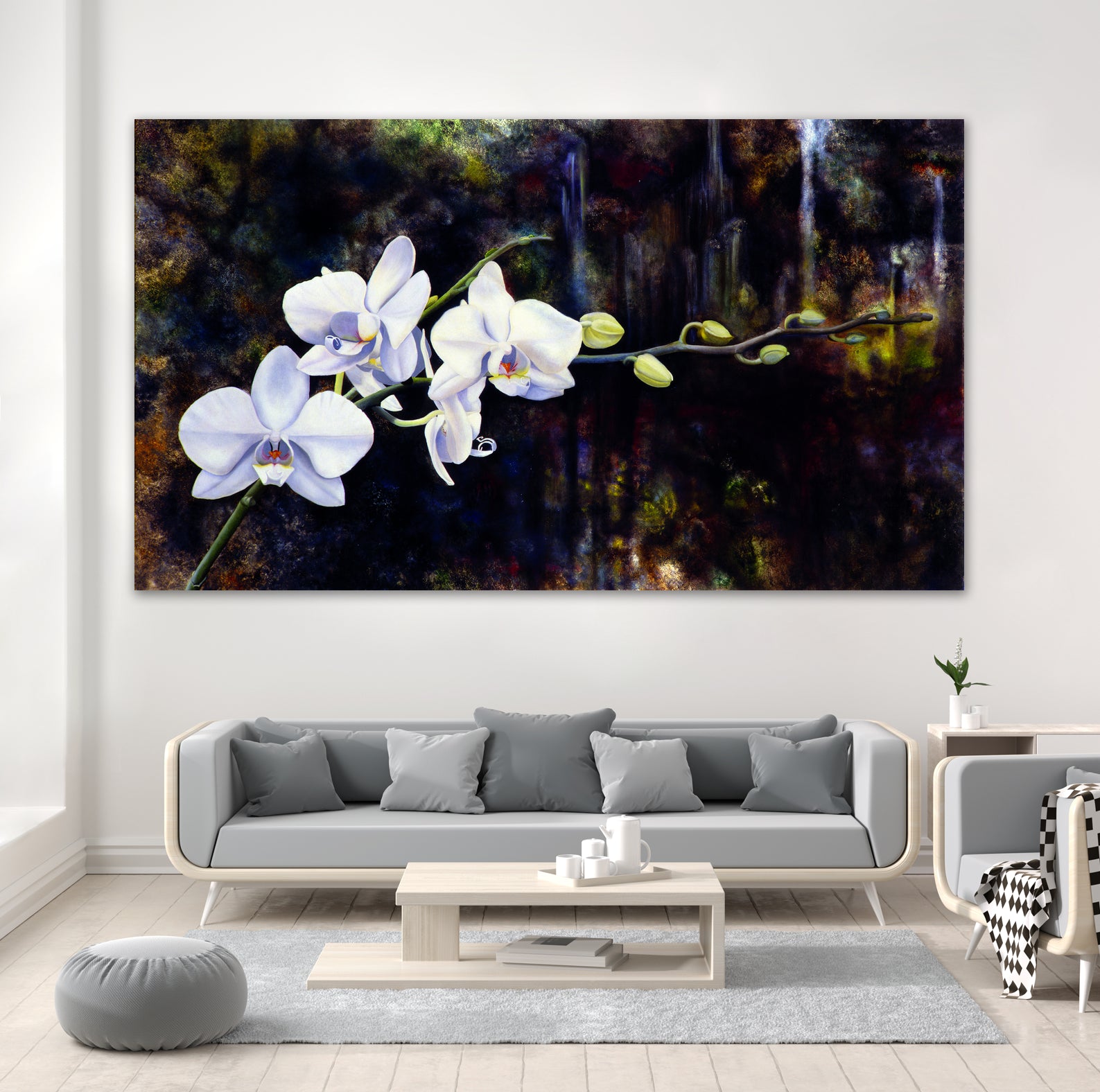 Orchids by Matthew Holden Bates on GIANT ART - white botanical