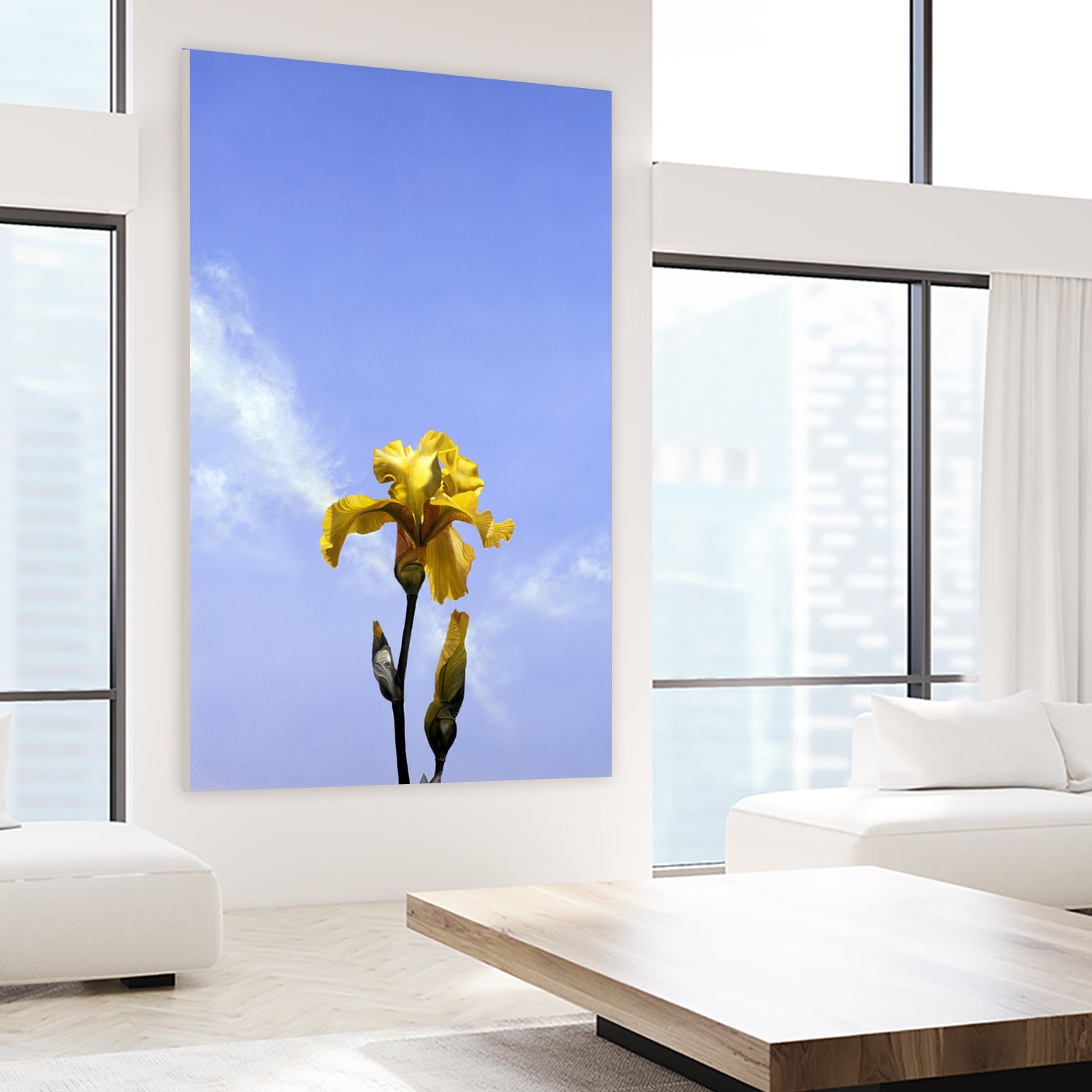 Yellow Iris by Matthew Holden Bates on GIANT ART - yellow botanical