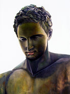 Apoxyomenos by Matthew Holden Bates on GIANT ART - green statues