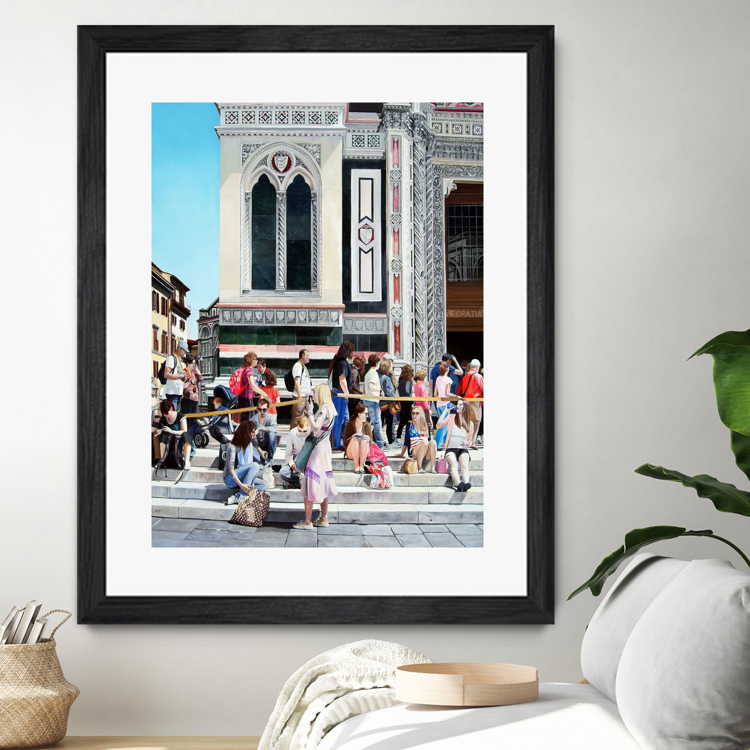 Sitting on the Steps of the Duomo by Matthew Holden Bates on GIANT ART - blue landscape