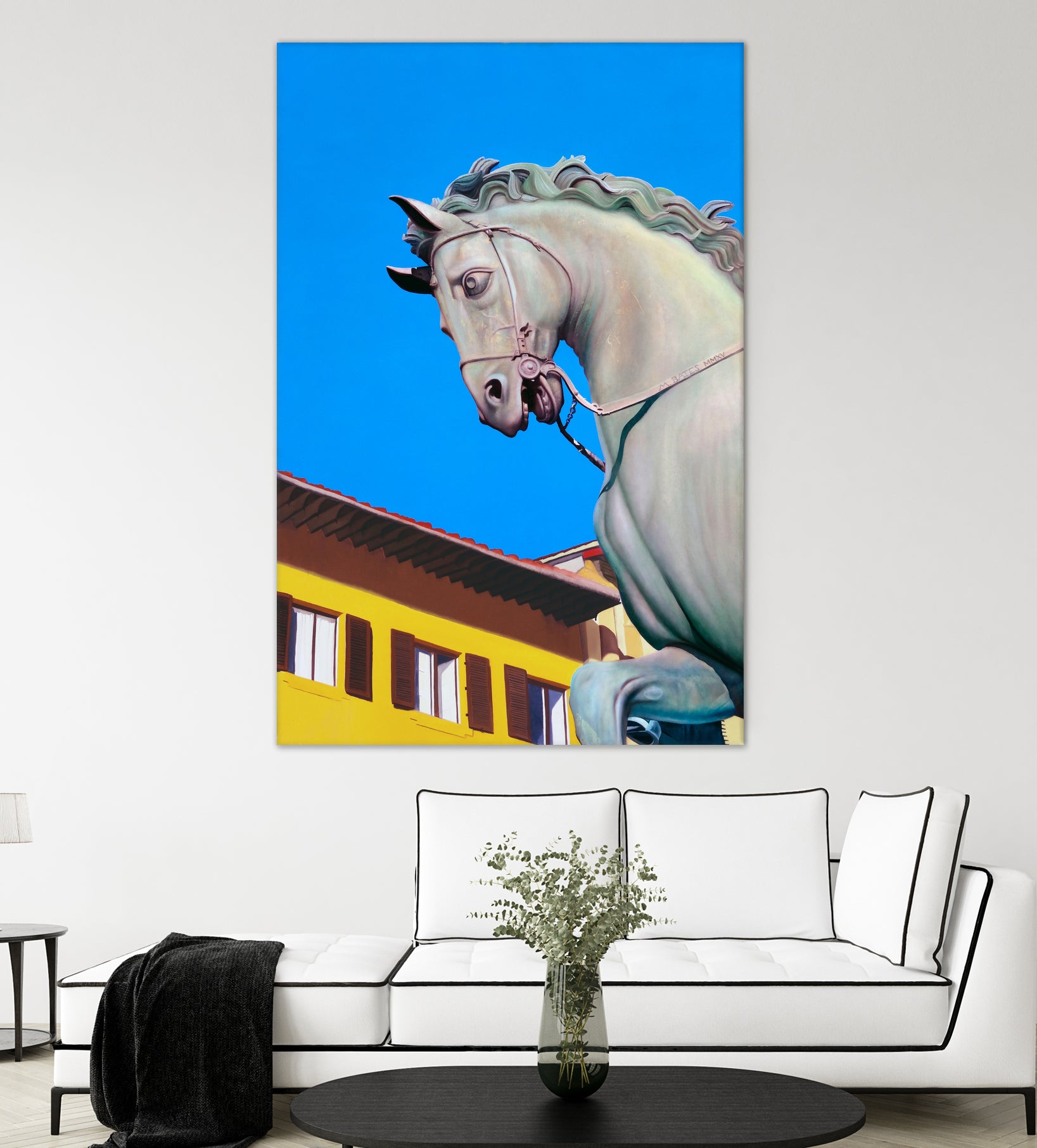 Cavallo di Cosimo by Matthew Holden Bates on GIANT ART - blue landscape