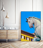 Cavallo di Cosimo by Matthew Holden Bates on GIANT ART - blue landscape